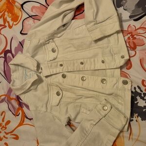 Cat & Jack White Denim Jacket Size Medium  7 / 8